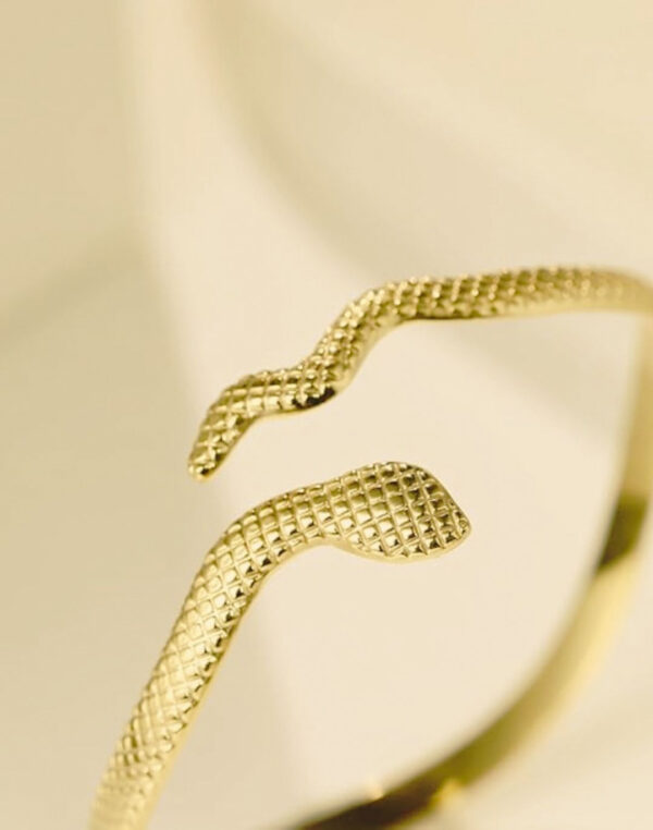 Flora Bracelete Folheado a Ouro 18K Cobra