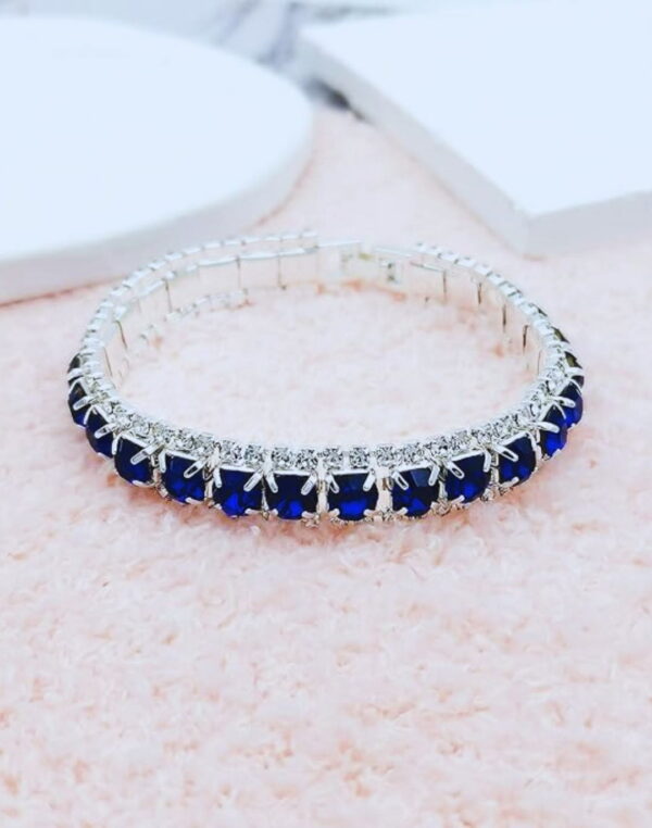 Bracelete de Tênis Feminino Multicolorido Com Strass