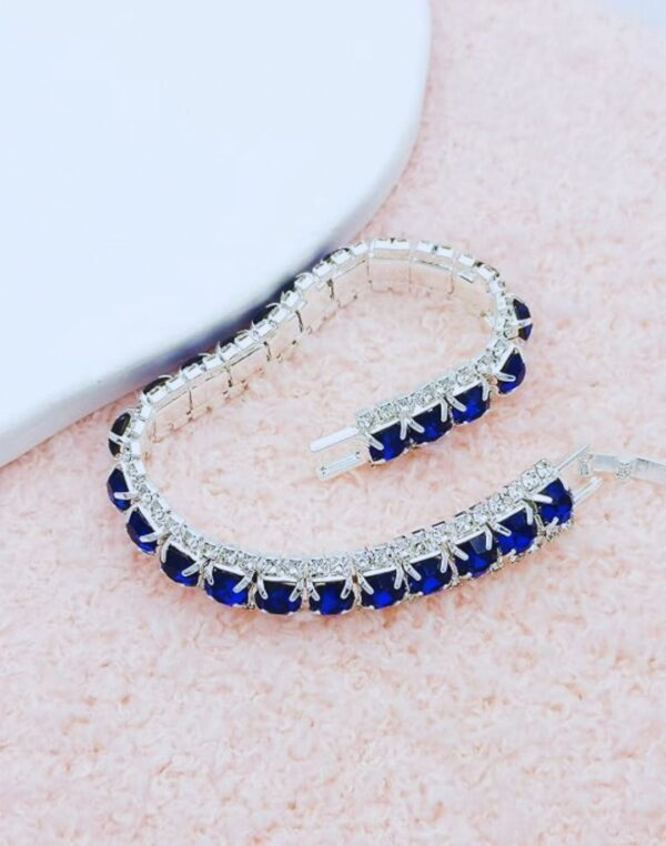 Bracelete de Tênis Feminino Multicolorido Com Strass
