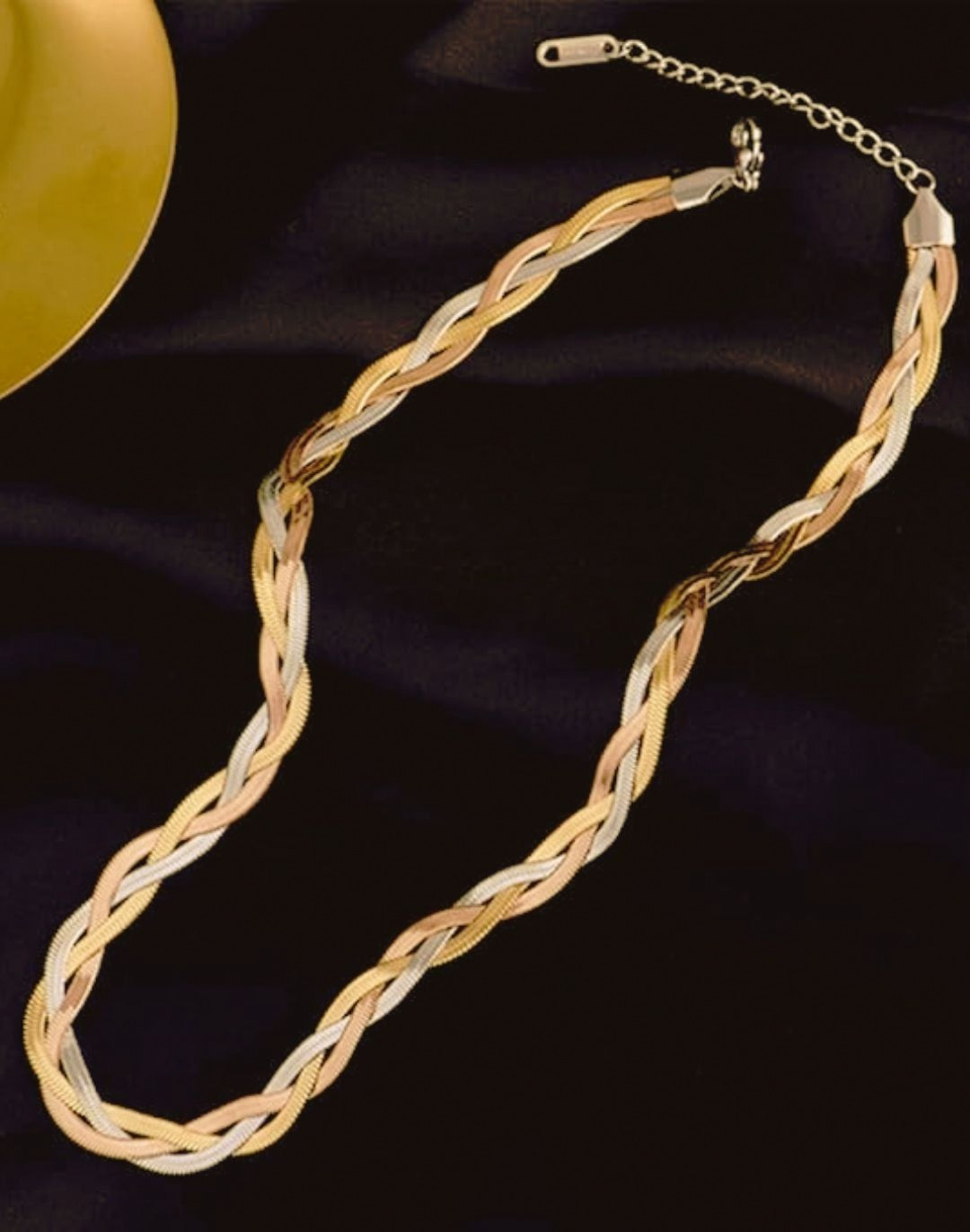 Colar Trançado em Aço Inoxidável 44cm - Tressed Deluxe