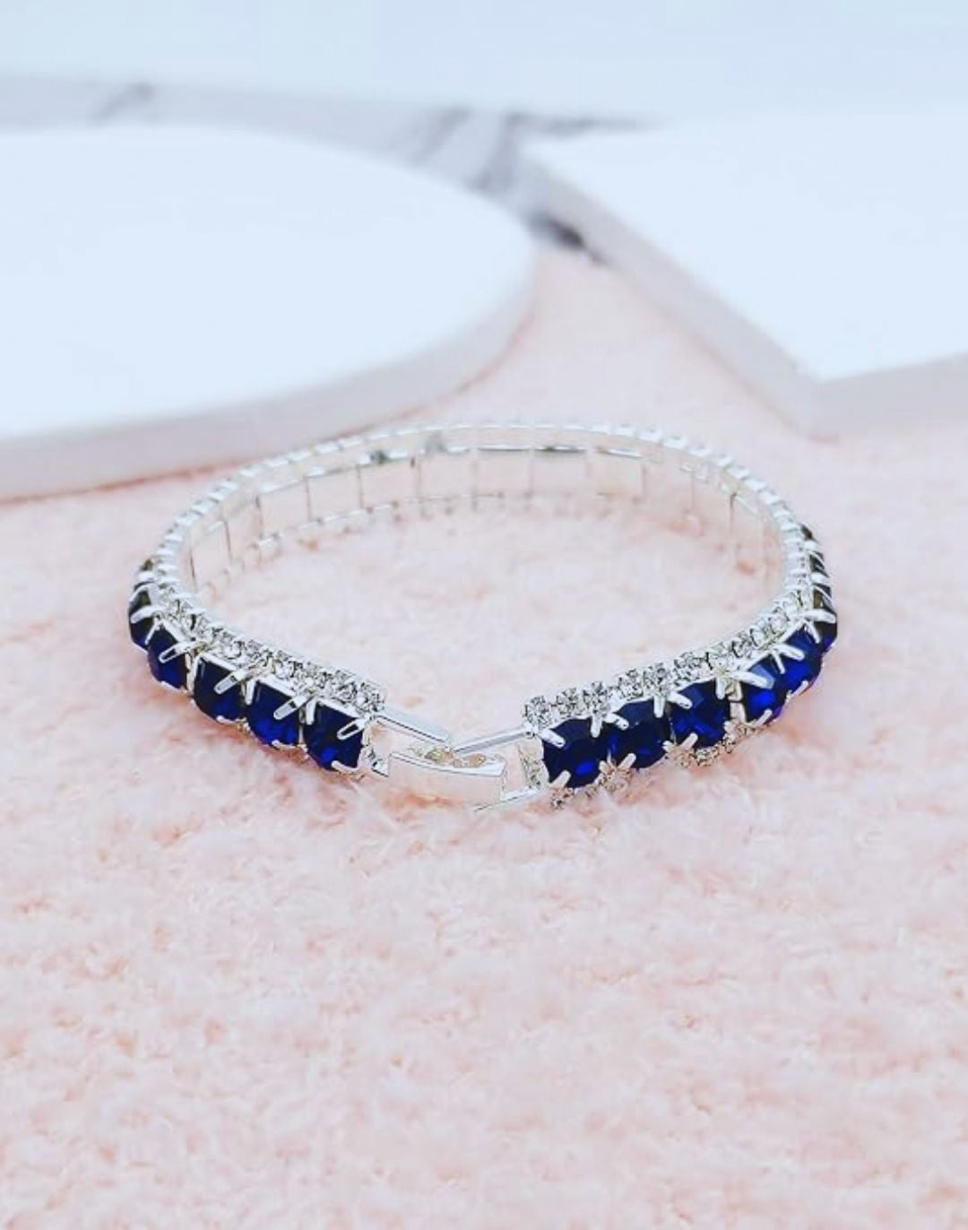 Bracelete de Tênis Feminino Multicolorido Com Strass