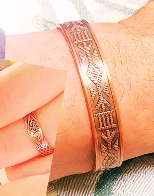 Wollet Conjunto de Joias - Pulseira Magnética de Cobre