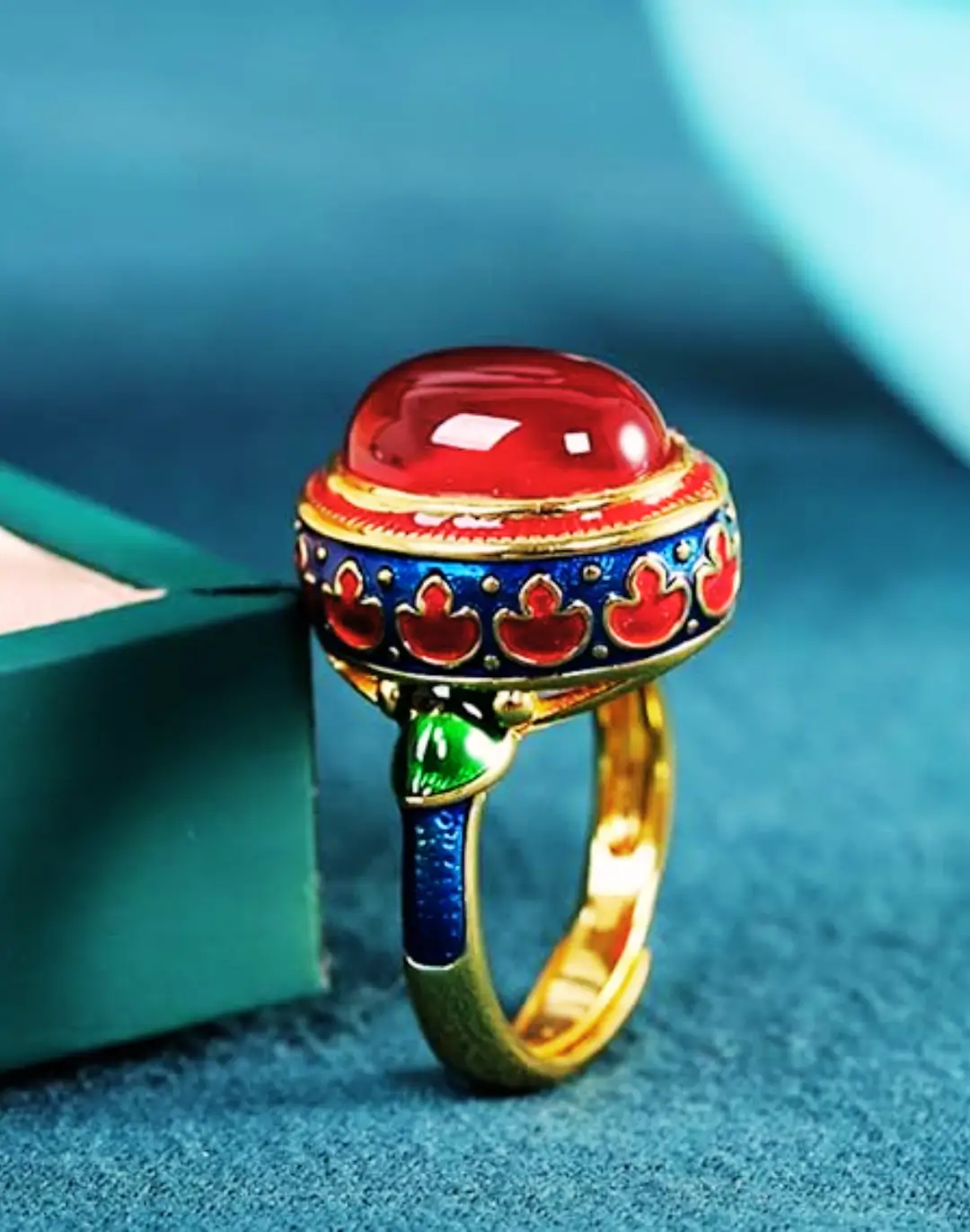 Anel feminino ajustável com Pedra Cornalina, a poderosa Pedra do Fogo
