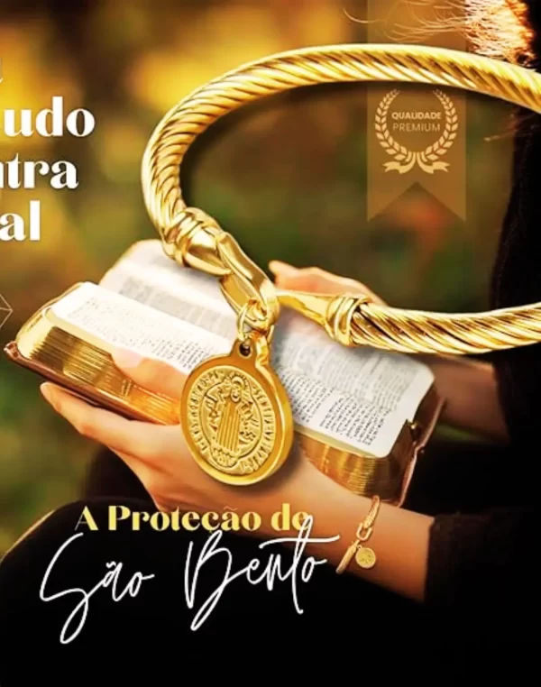 Pulseira Feminina com Medalha de São Bento
