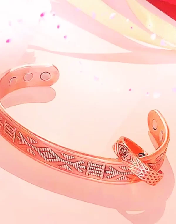 Wollet Conjunto de Joias - Pulseira Magnética de Cobre