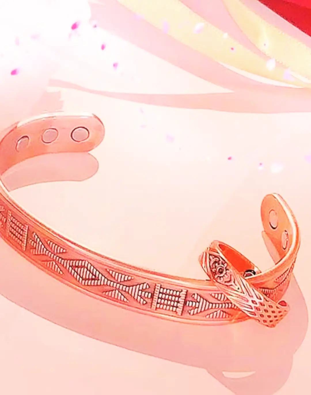 Wollet Conjunto de Joias - Pulseira Magnética de Cobre