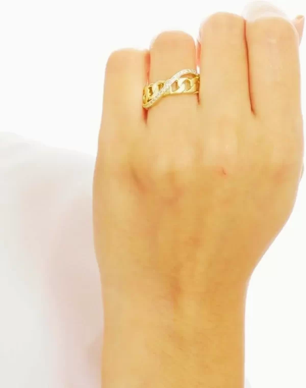 Anel Feminino Folheado a Ouro 18K