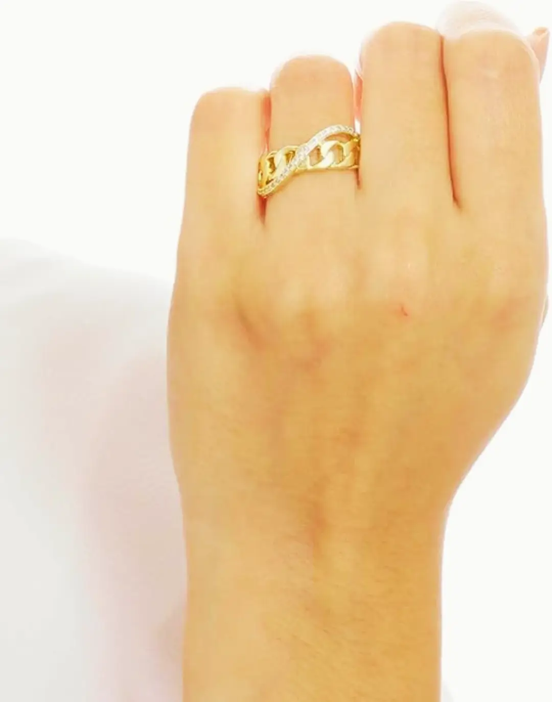 Anel Feminino Folheado a Ouro 18K