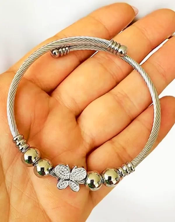 Pulseira Bracelete Feminino Aço inox 316l