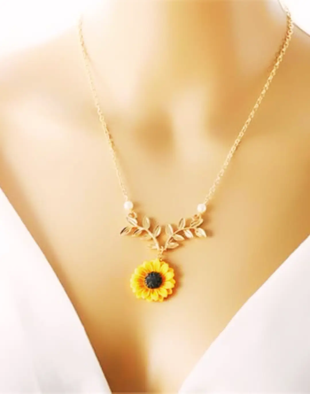 Colar Feminino Sunshine Girassol – Atraia Felicidade
