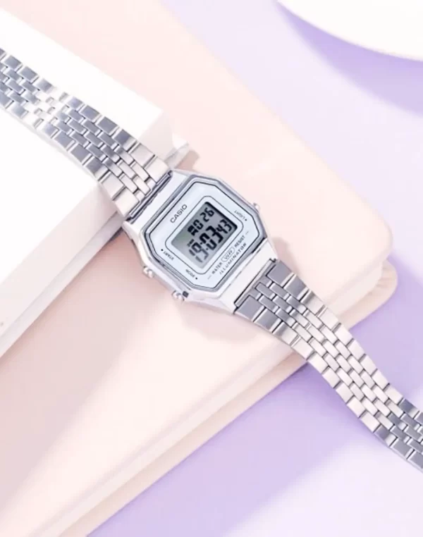 Relógio Feminino Digital Casio Vintage LA680WA-7DF